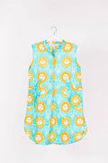 Gabriella Dress Jovial Suns Aqua Orange White Spring Summer