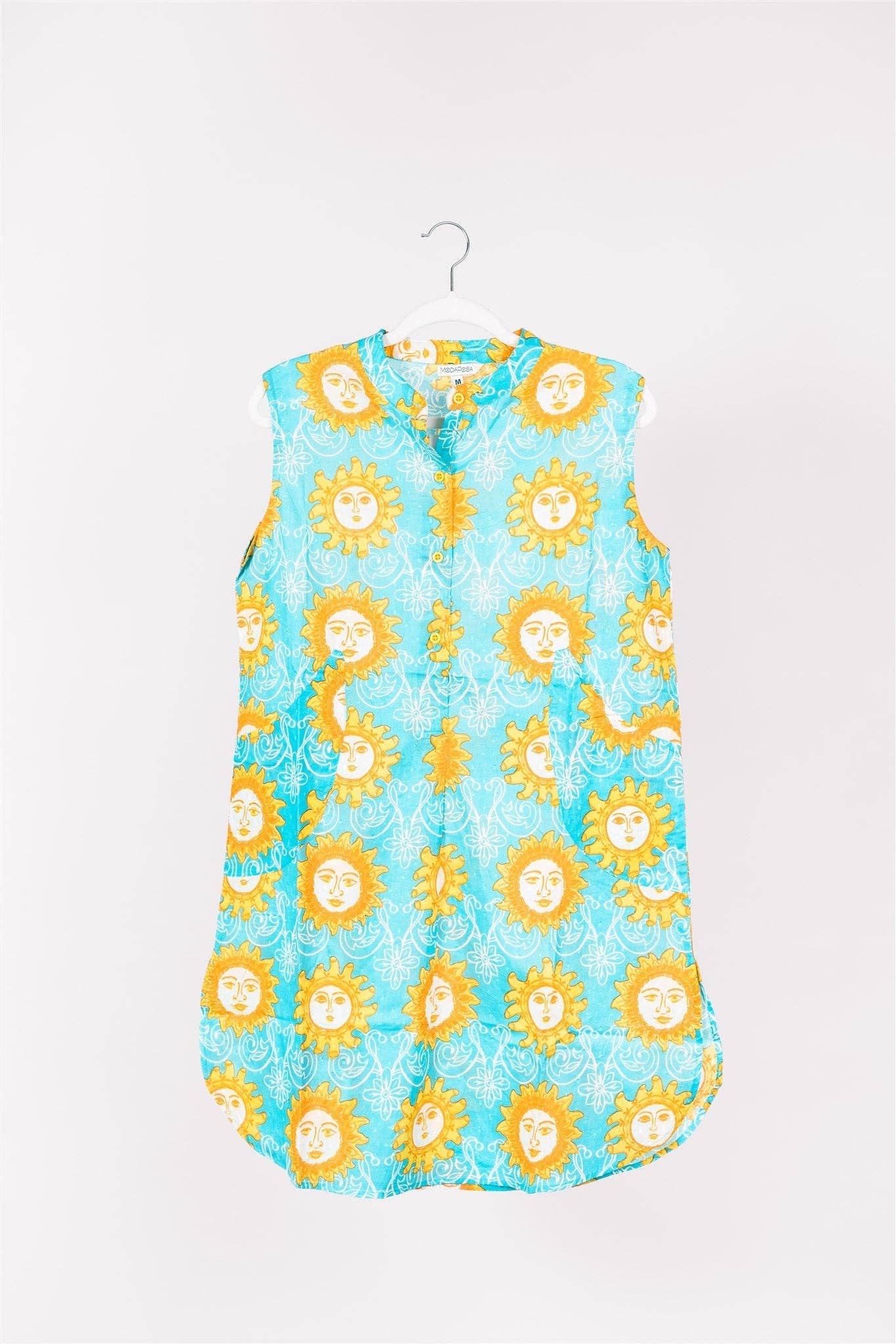Gabriella Dress Jovial Suns Aqua Orange White Spring Summer