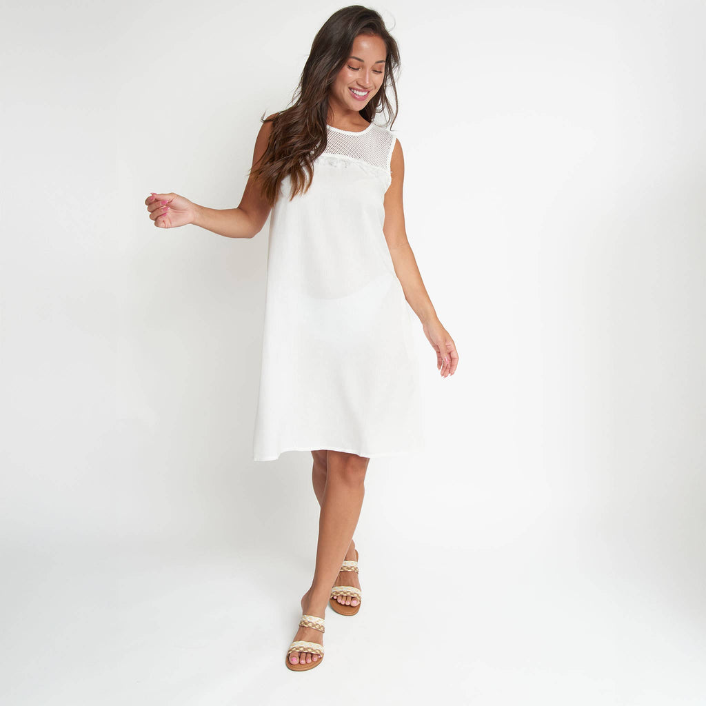 Tank Dress Tahlee Sleeveless Crew Neck Swimsuit Cover Up