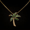 Gold Palm Tree with Diamonds and Emeralds