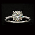 Round Shaped Diamond Silver Ring