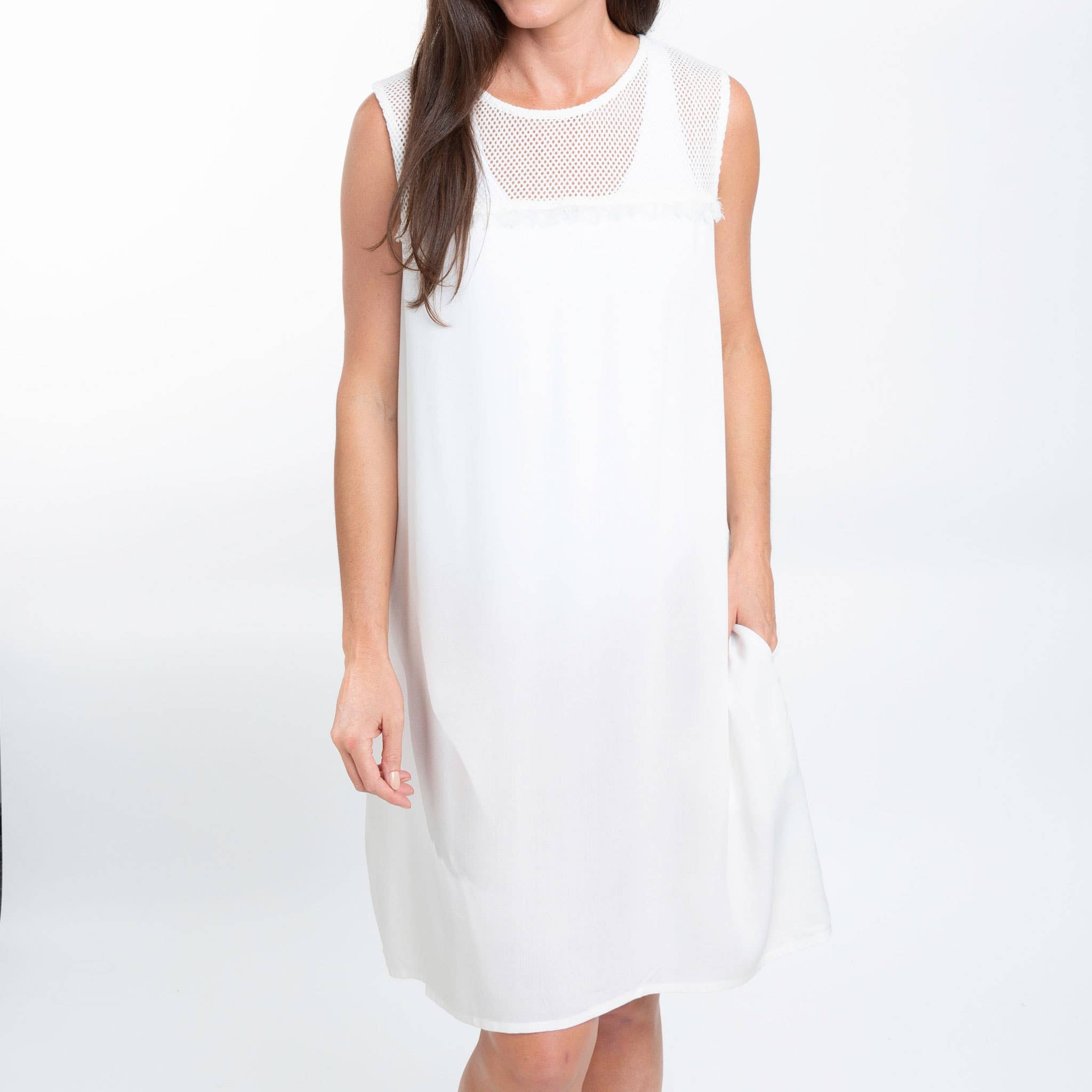 Tank Dress Tahlee Sleeveless Crew Neck Swimsuit Cover Up