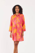 Gabriella Dress Big Coral Orange Fuchsia Spring Summer