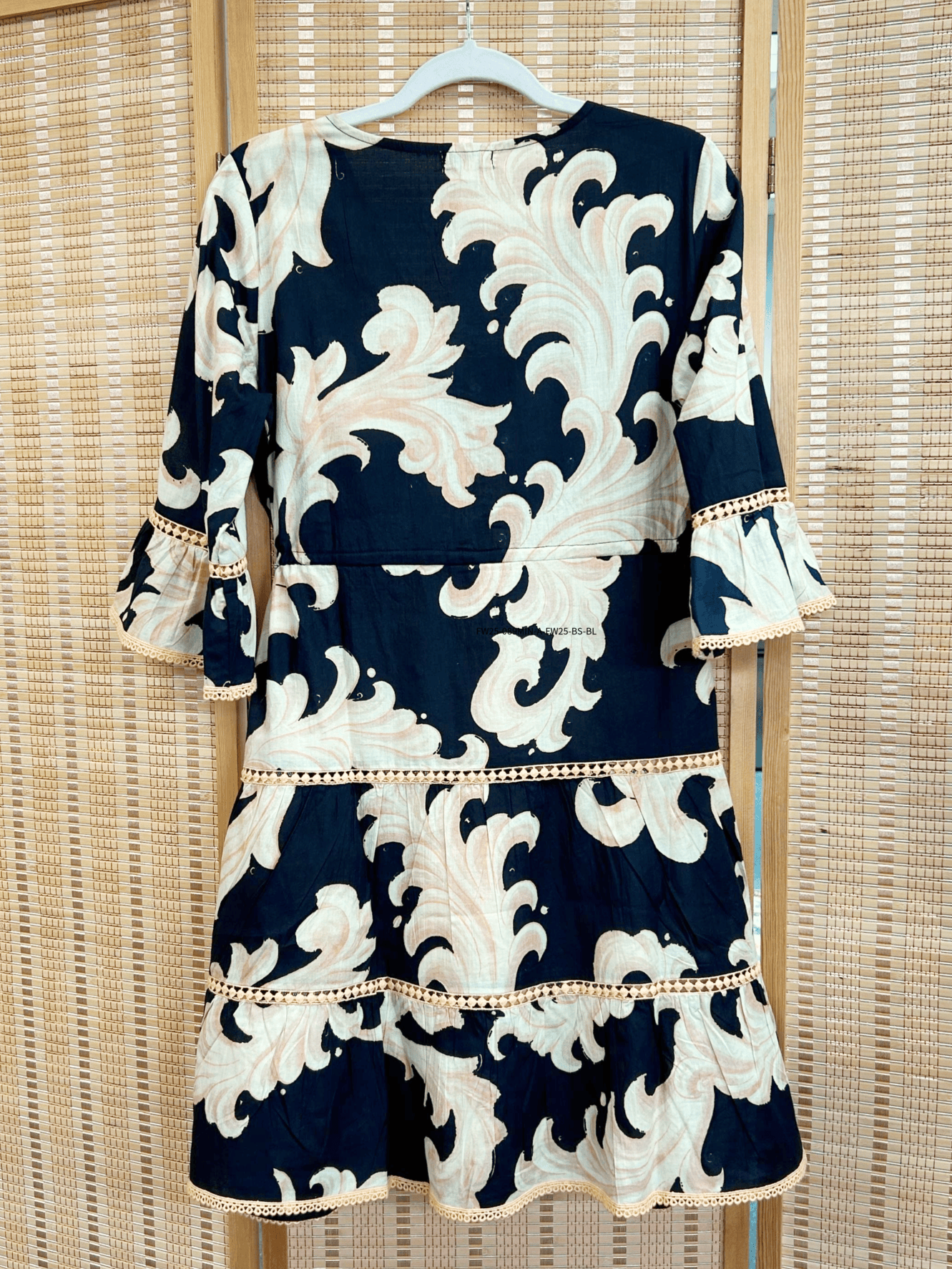 Desideria Drawstring Dress Black Ivory Resort Fall