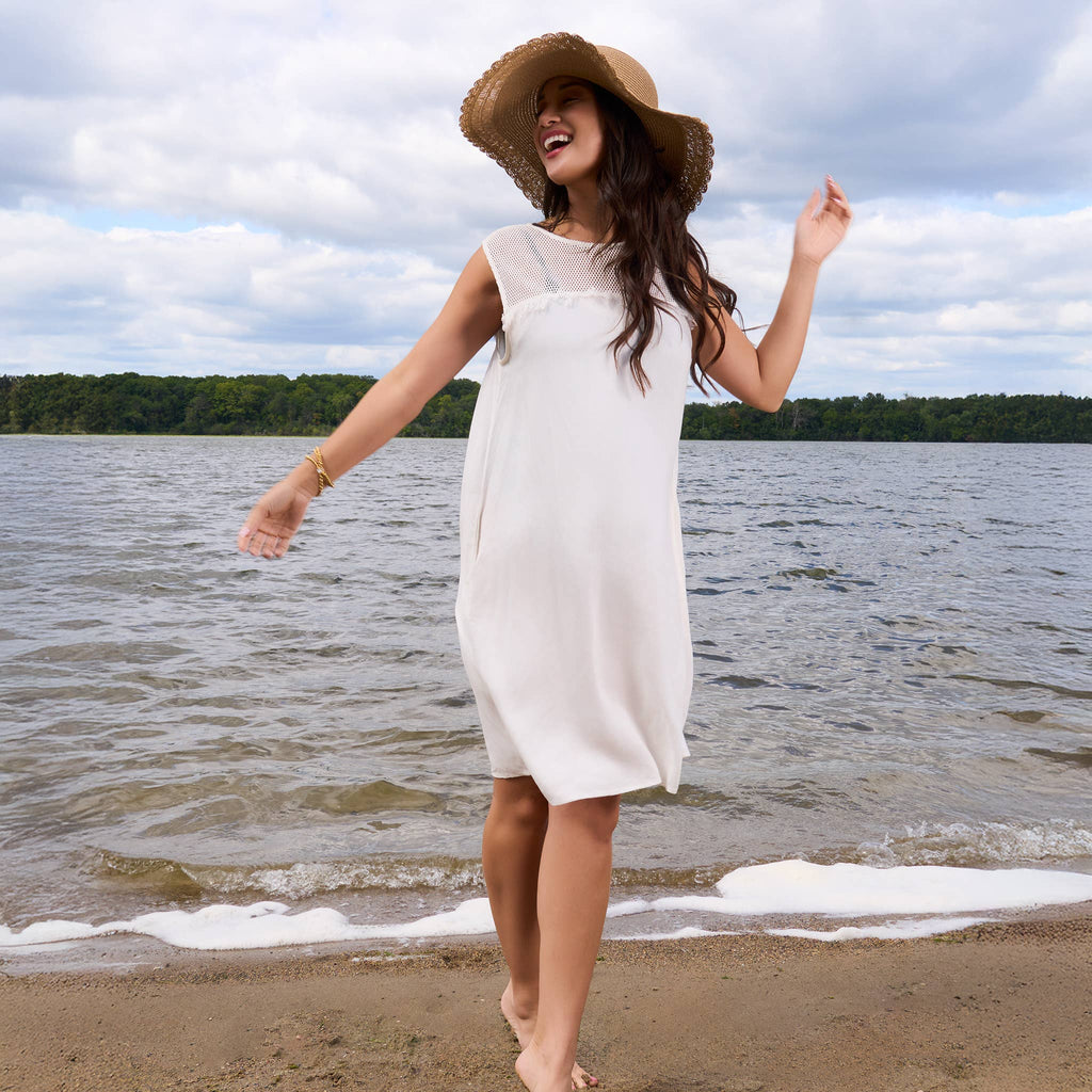 Tank Dress Tahlee Sleeveless Crew Neck Swimsuit Cover Up
