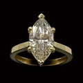 Marquise Shaped Diamond in Gold Ring