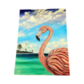 Raefel Medina original signed Flamingo painting