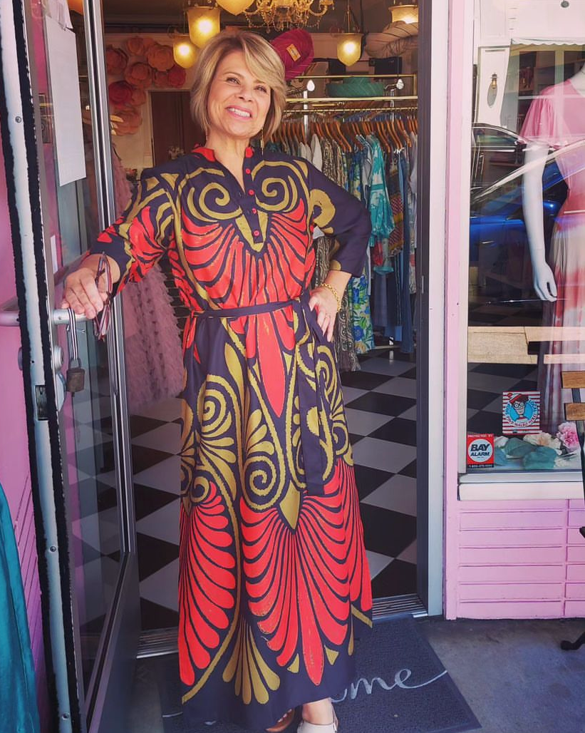 Elina Fall Maxi Dress Black Red