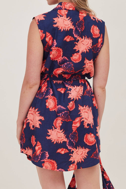 Carlotta Belted Shirt Spring Summer Printed Dress 23043H2