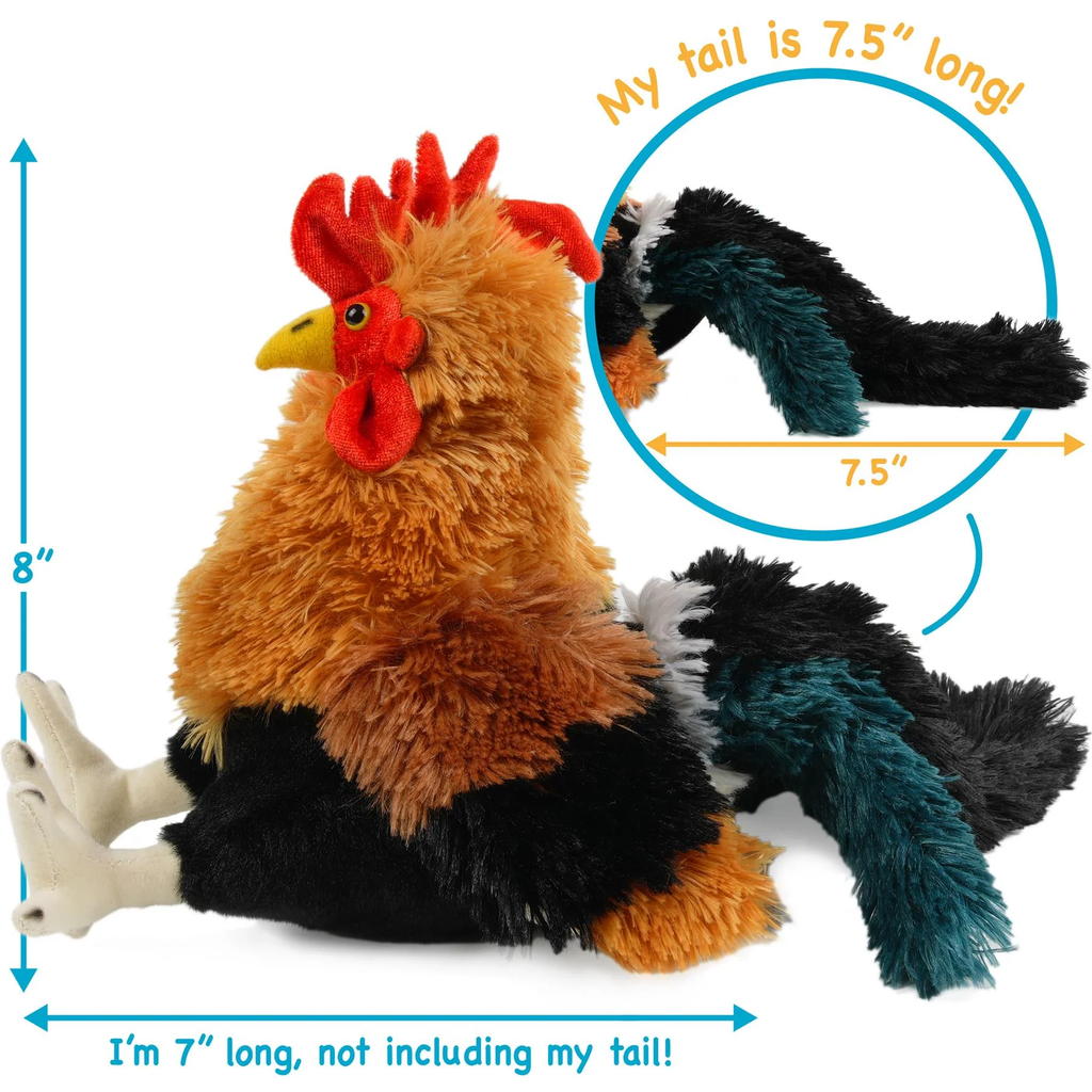 Riley The Rooster 8 Inch Chicken Stuffed Animal Plush