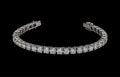 Diamond and silver tennis bracelet