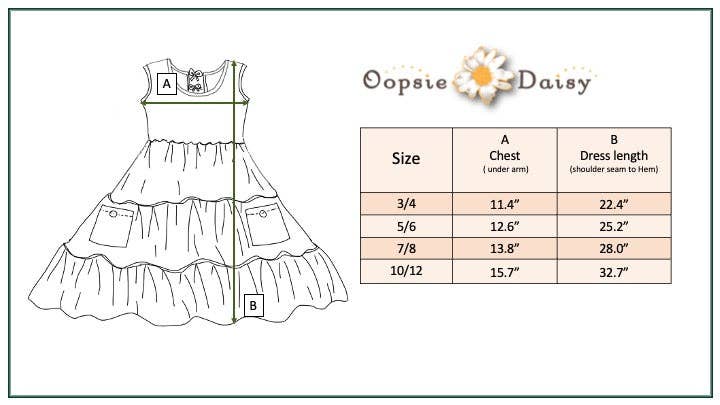 Kids Teal Lemon Pocket Bow Spring Summer Ruffle Dress