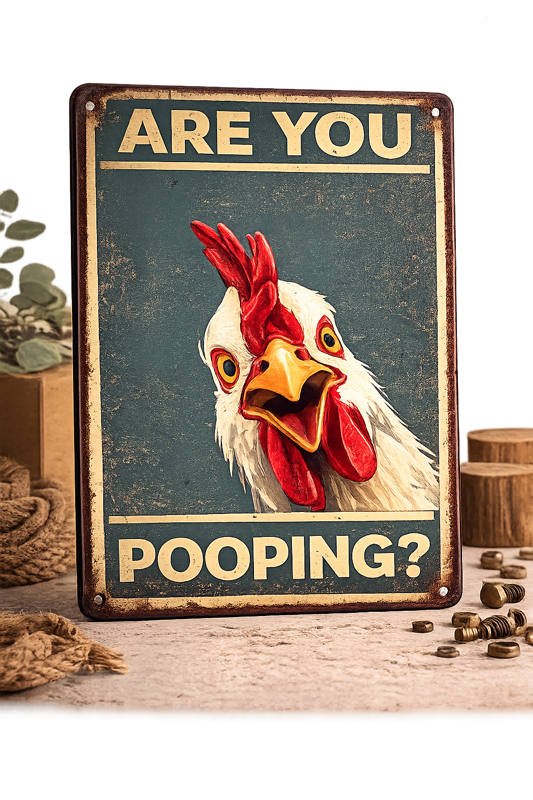 Are you pooping? Chicken Sign