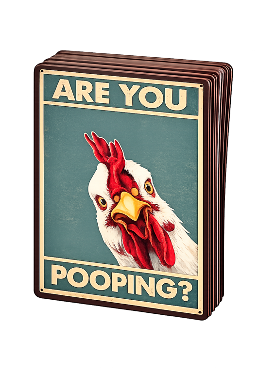 Are you pooping? Chicken Sign