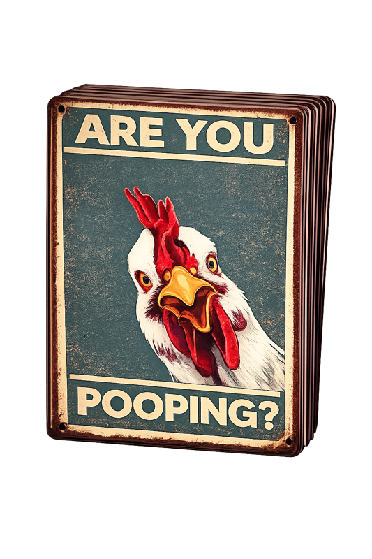 Are you pooping? Chicken Sign