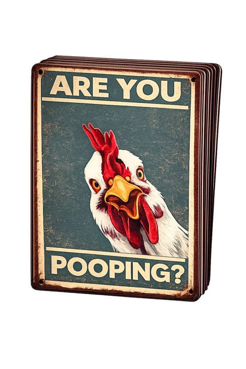 Are you pooping? Chicken Sign