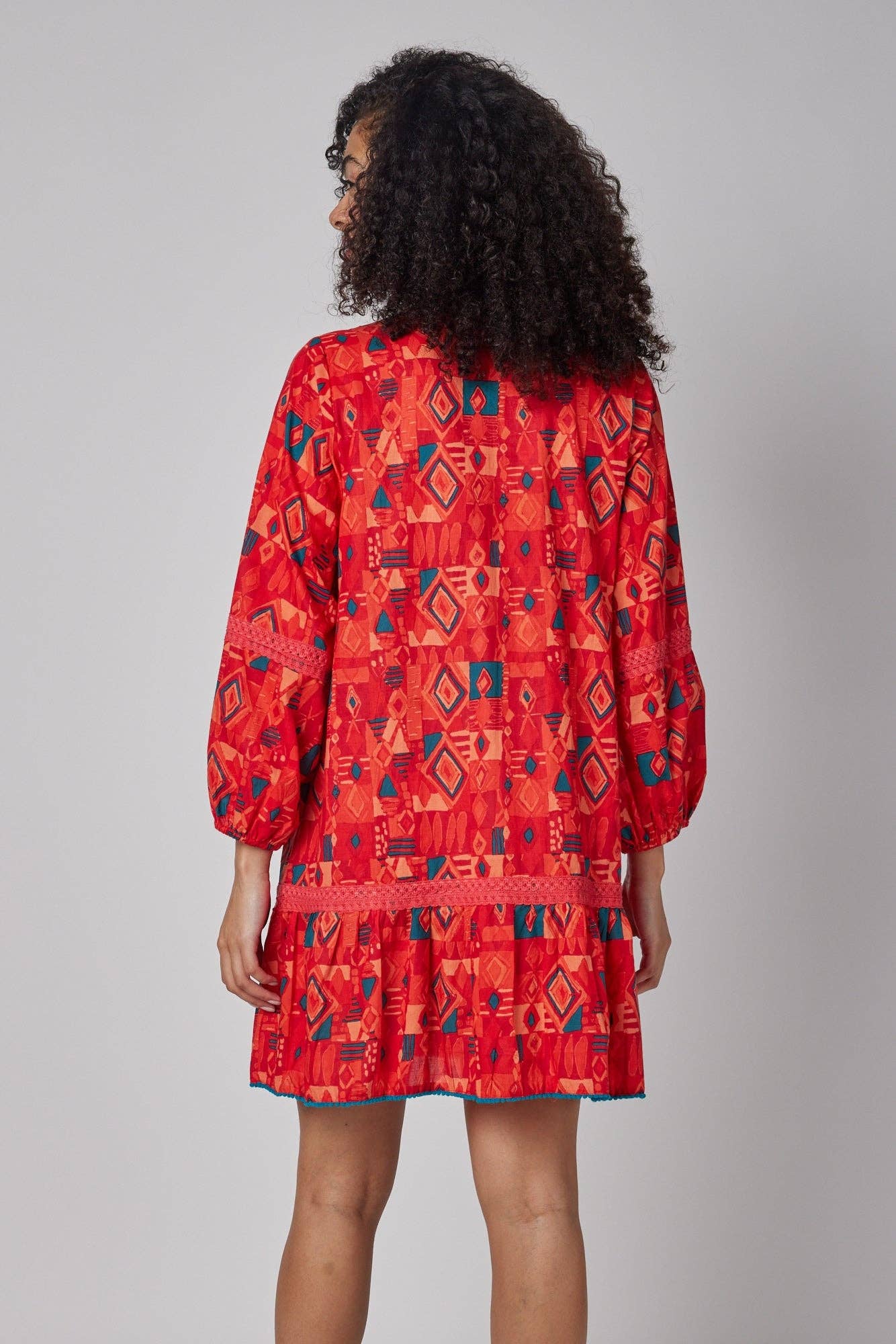 Ilaria Red & Green Holiday Fall Dress