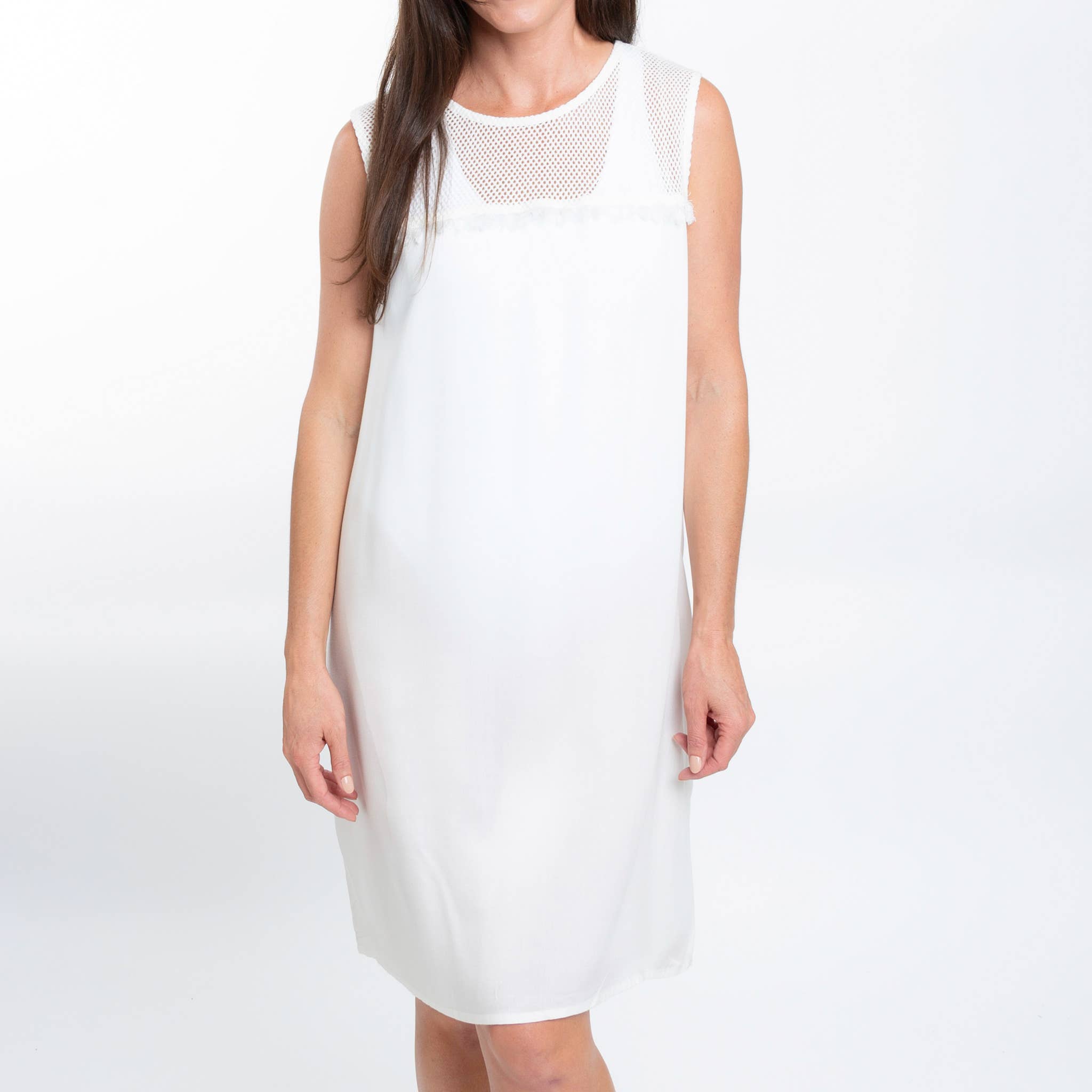 Tank Dress Tahlee Sleeveless Crew Neck Swimsuit Cover Up