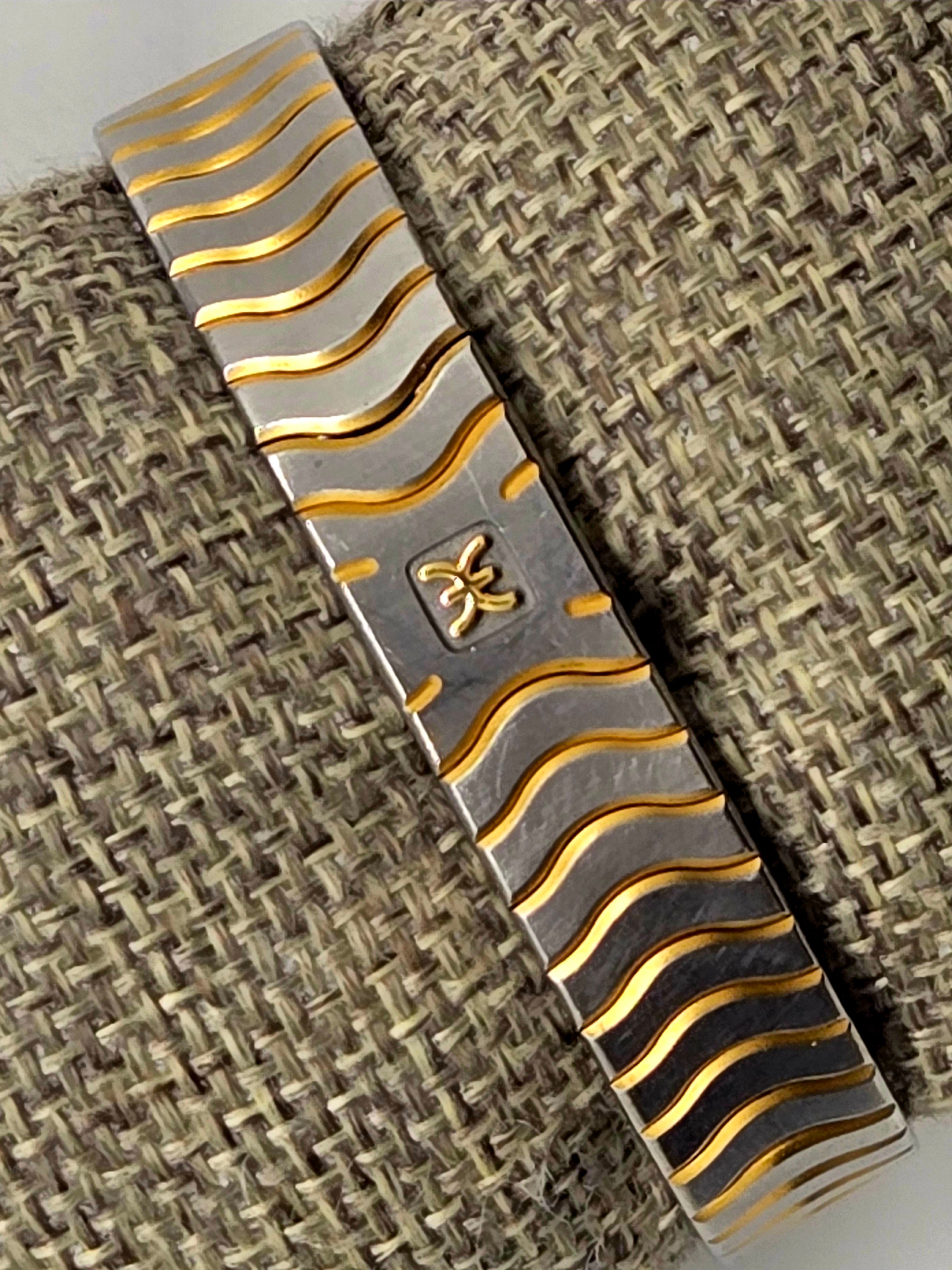 Ebel Sportwave 18kt  yellow gold& Stainless Steel Watch 166901 with new battery